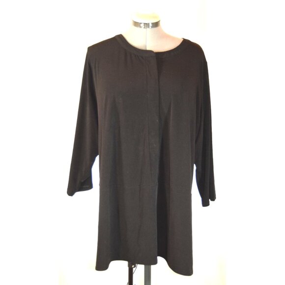 croft & barrow Tops - Croft and Barrow Black Blouse size 2X